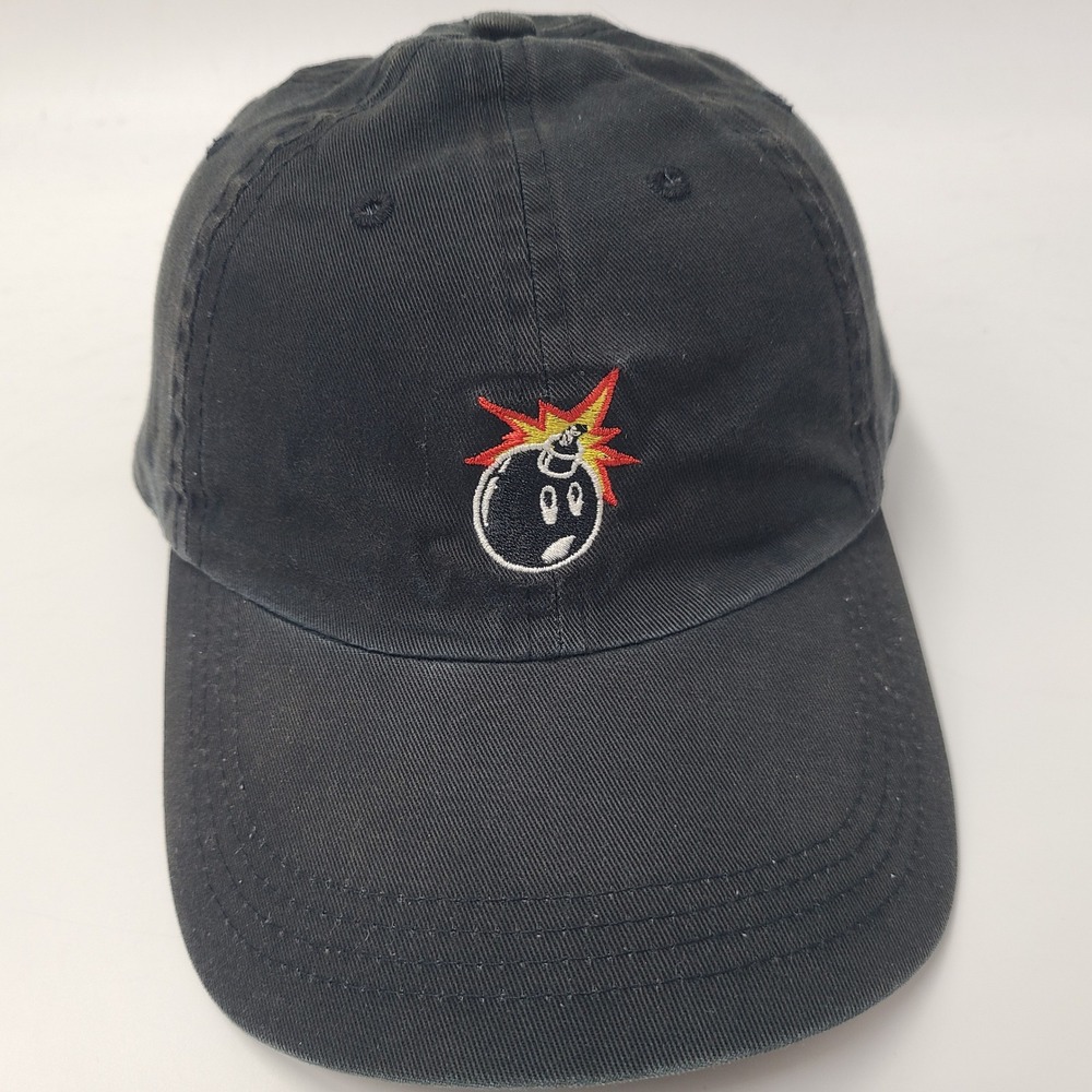 Youth‎ The Hundreds Hat Strapback Black Adam Bomb Logo Skate Skateboard Casual